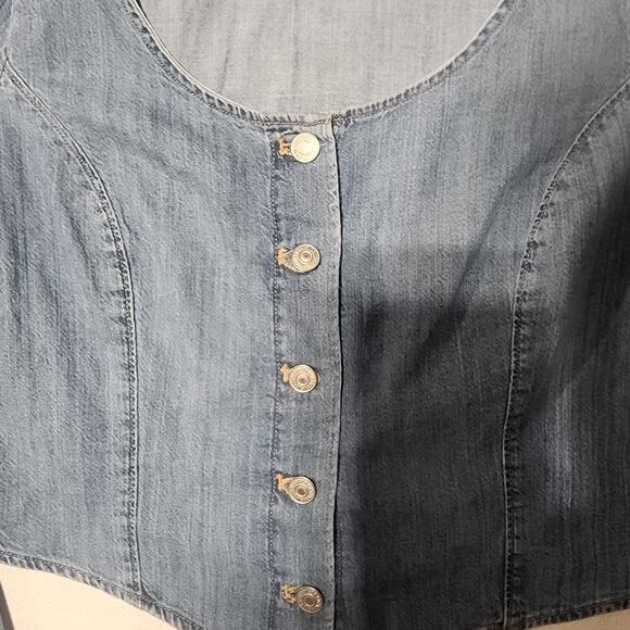 Levi's women's daryn corset long sleeve blouse large - Picture 3 of 7